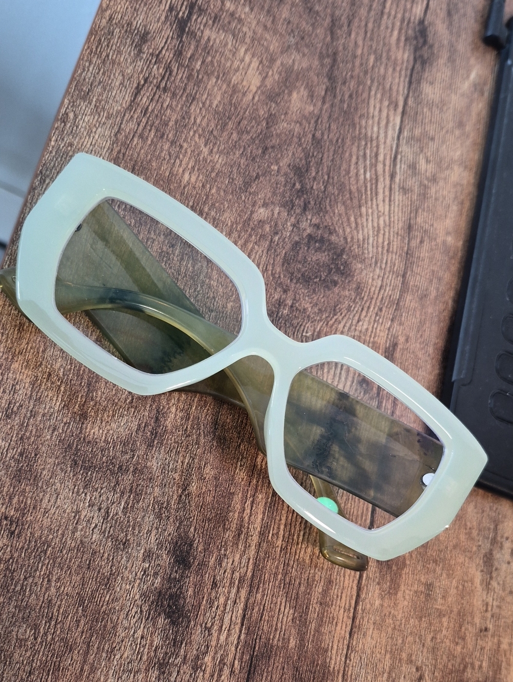 Aoolia Ceolin Green Rectangle Prescription Glasses – Large